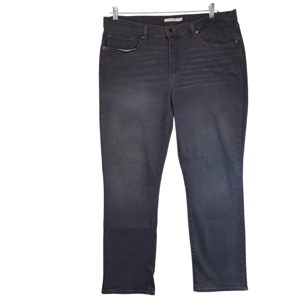 Levi Strauss Classic Straight Gray Jeans Women Wardrobe Staple‎ Size 33 (16)
